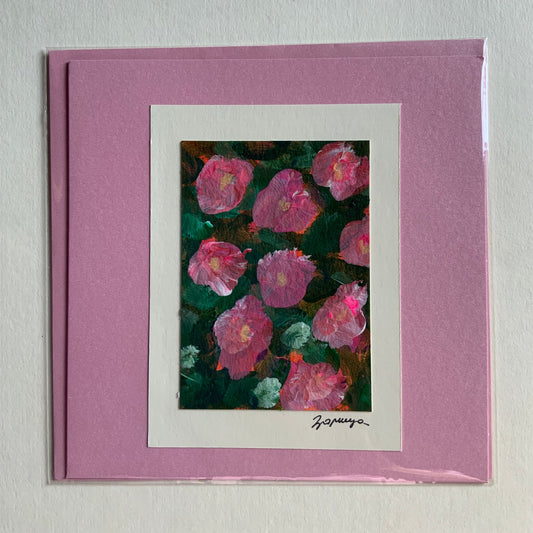 Cartes peintes et enveloppes assorties 15x15