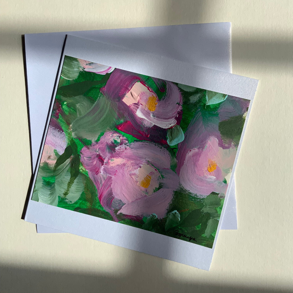 Cartes peintes et enveloppes assorties