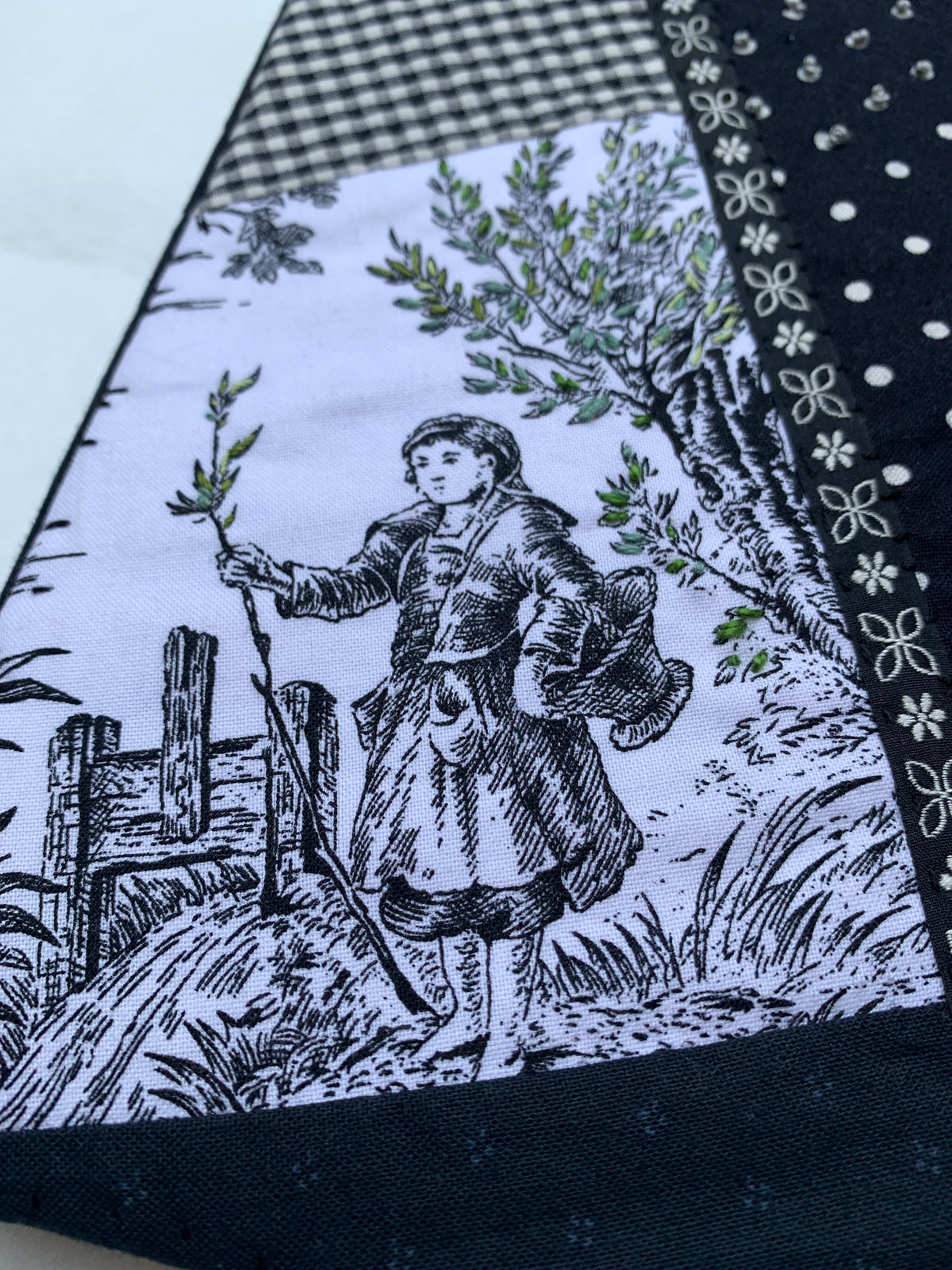 Carnet brodé Camélia
